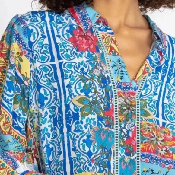 Johnny Was Midsummer Sednea Tunic Medium - Picture 3 of 12